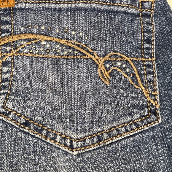 Aura jean denim shorts by women for wrangler Size X Small with spandex - Picture 10 of 12